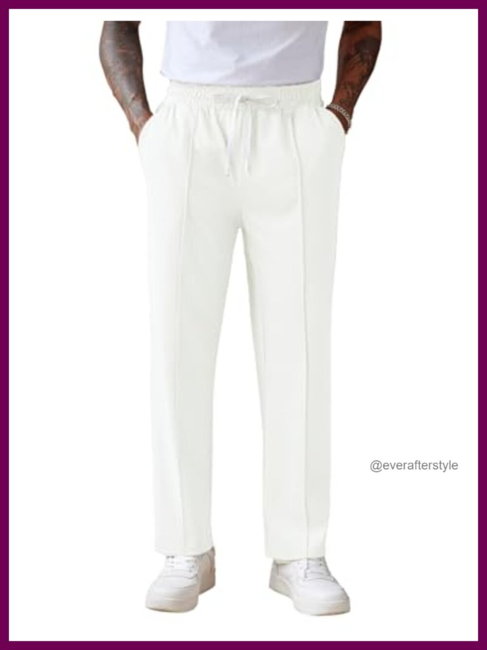 Knit Sweatpants Straight Leg Casual Pants Drawstring